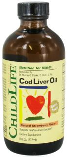 Child Life Essentials   Cod Liver Oil Strawberry   8 oz.