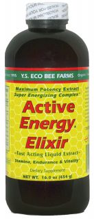 YS Organic Bee Farms   Active Energy Elixir123 Royal Jelly (Glass Bottle) 500 mg.   16 oz.