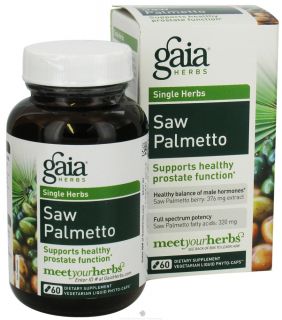 Gaia Herbs   Saw Palmetto Liquid Phyto Capsules   60 Vegetarian Capsules