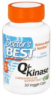 Doctors Best   Q + Kinase Cardiovascular Support   30 Vegetarian Capsules