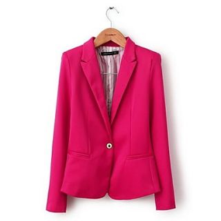 Fashion Womens Candy Color Turn Down Collar Blazers OL Slim Suits