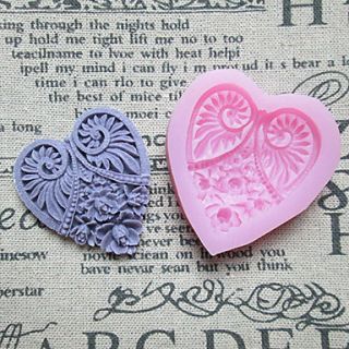 One Hole Long Heart Flower Silicone Mold Fondant Molds Sugar Craft Tools Resin flowers Mould Molds For Cakes