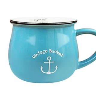Coffee Mug, Ceramic 3.53.53, Anchor Pattern