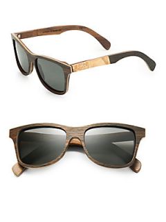 Shwood Canby Maplewood Wayfarer Sunglasses   Ebony