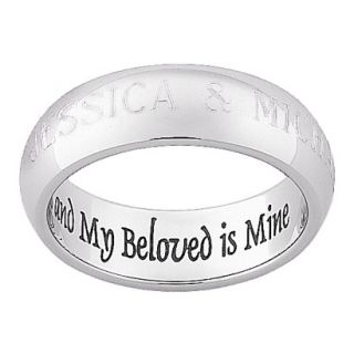 Personalized My Beloved Engraved Message Stainless Steel Band  5