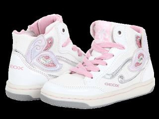 Geox Kids Jr Creamy Light Up 6 Girls Shoes (White)