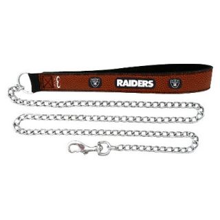 Oakland Raiders Football Leather 3.5mm Chain Leash   L