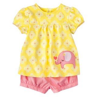 Just One YouMade by Carters Girls 2 Piece Set   Pink/Yellow 12 M