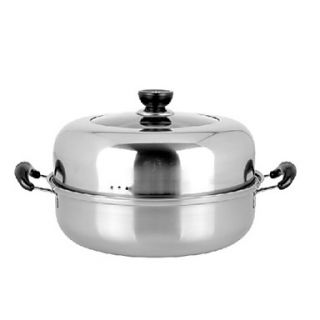 7 QT Stainless Steel Soup Pot with Cover, W16cm x L36cm x H33cm