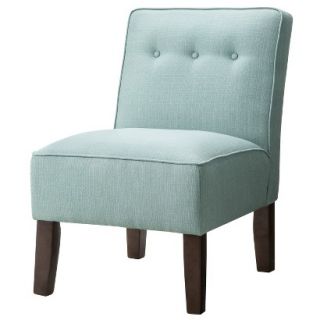 Skyline Armless Upholstered Chair Burke Armless Slipper Chair   Teal with
