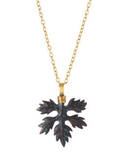 Pantheon Leaf Pendant Necklace