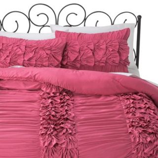 Xhilaration Textured Comforter Set   Pink (Twin)