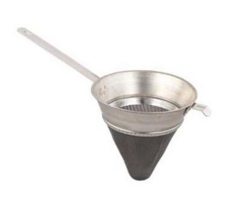 Browne Foodservice Bouillon Strainer, 8 in Bowl, Extra Fine, Tin Plated, Front Hook