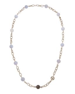 Mixed Silver & Chalcedony Ball Necklace
