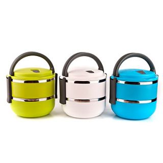 Double Layer Stainless Steel Children Lunch Box 1.4L Keep Warm Food Container For Kids(Random Color)