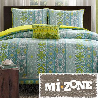 Jla Home MiZone Ashlyn 4 piece Comforter Set Blue Size Full  Queen