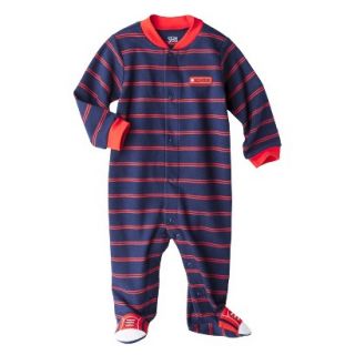 Just One YouMade by Carters Newborn Boys Striped Sleep N Play   Navy/Red 9 M