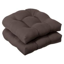 Pillow Perfect Outdoor Brown Seat Cushions (set Of 2)