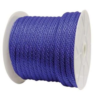 Rope King 5/8 in. x 140 ft. Solid Braided Poly Rope Blue SBP 58140B