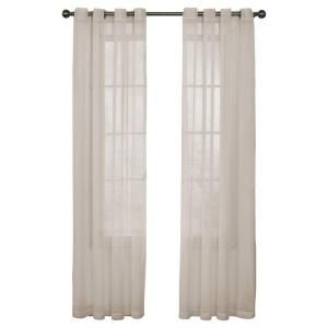 Curtain Fresh Arm and Hammer Odor Neutralizing Grommet Ivory Sheer Curtain Panel, 95 in. Length 11497059X095IV