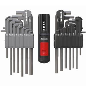 Husky 26 Piece SAE and Metric Hex Wrench System Set 51206