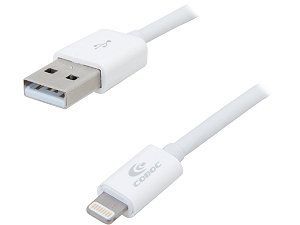 Coboc Light White 6 ft. MFi Certified White Apple 8 pin Lightning Connector to USB Cable for Apple iPhone5, iPad4, iPad Mini, iPod Touch 5th Gen, iPod Nano 7th Gen   Charge and Sync Cable