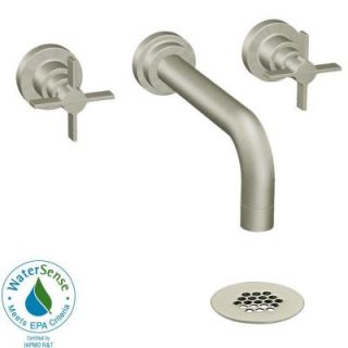 MOEN Solace 2 Handle Wall Mount Bathroom Faucet Trim in Brushed Nickel DISCONTINUED CATS4712BN