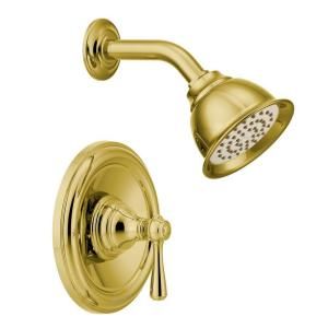 MOEN Kingley Single Handle Posi Temp Shower Trim Kit in Polished Brass (Valve Not Included) T2112P