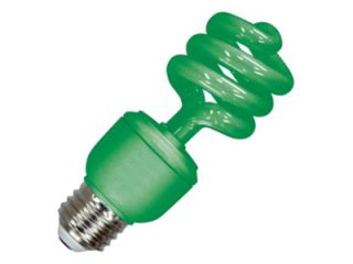 GE 78955   FLE13HT3/2/GREEN Twist Medium Screw Base Compact Fluorescent Light Bulb