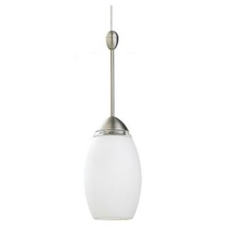 Sea Gull Lighting Transtions Convertible 1 Light Antique Brushed Nickel and Opal Cased Etched Pendant Assembly 94562 965