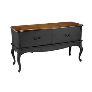 Home Decorators Collection Provence Black and Chestnut 54 in. W File Console 0505200210