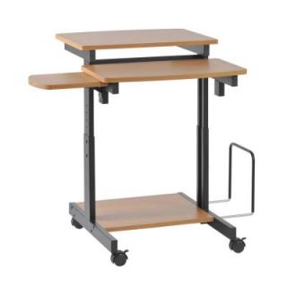 Buddy Products Capri Series Beech and Black Compact Computer Desk 9116 15