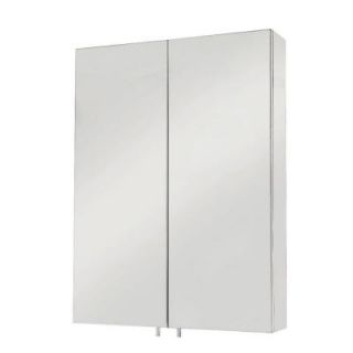 Croydex Anton 26.38 in. H x 19.68 in. W x 4.72 in. D Double Door Cabinet Surface Mount Only in Stainless Steel WC756105YW