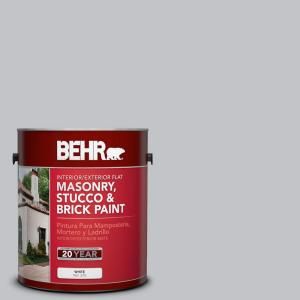 BEHR Premium 1 gal. #MS 75 Blue Gray Sky Flat Interior/Exterior Masonry, Stucco and Brick Paint 27001