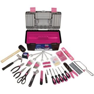 Apollo Household Tool Kit with Tool Box in Pink (170 Piece) DT7102P