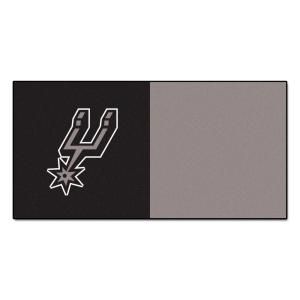 FANMATS San Antonio Spurs 18 in. x 18 in. Carpet Tile (20 Tiles / Case) 9408