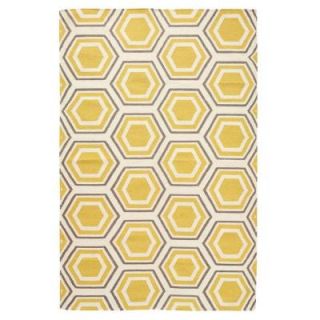 Home Decorators Collection Castleberry Gold/Grey 7 ft. x 9 ft. Area Rug 0788730510