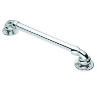 MOEN Decorator 12 in. x 1 1/4 in. Concealed Screw Grab Bar in Chrome and Polished Brass YG4712CHP