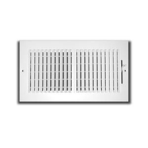 TruAire 10 in. x 6 in. 2 Way Aluminum Wall/Ceiling Register HA102M 10X06