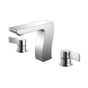 KRAUS Sonus 8 in. Widespread 2 Handle Mid Arc Bathroom Faucet in Chrome KEF 14603CH