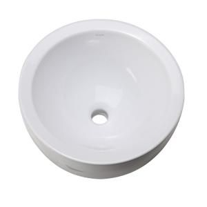 DECOLAV Classically Redefined Vessel Sink in White 1418 CWH