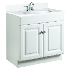 Design House Wyndhan 30 in. W x 21 in. D Vanity Cabinet Only Unassembled in White Semi Gloss 531947