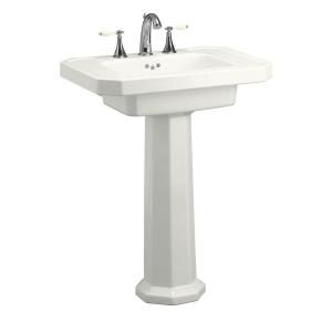 KOHLER Kathryn Pedestal Combo Bathroom Sink in White K 2322 8 0