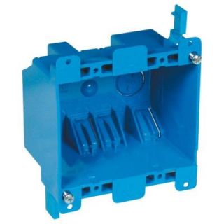 Carlon 2 Gang 25 cu. in. Zip Box Blue Old Work Non Metallic Switch and Outlet Box B225R UPC