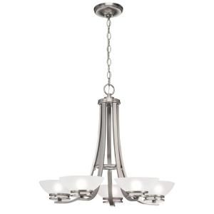 Hampton Bay 5 Light Brushed Nickel Contemporary Ceiling Chandelier 89550