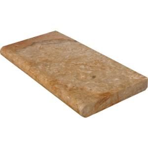 MS International Porcini 12 in. x 24 in. Brushed Travertine Pool Coping (15 Piece / 30 Sq. ft. / Pallet) LCOPTPOR1224HUFBR