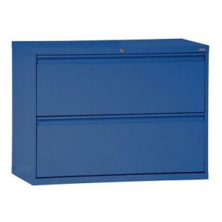 Sandusky 800 Series 36 in. W 2 Drawer Full Pull Lateral File Cabinet in Blue LF8F362 06