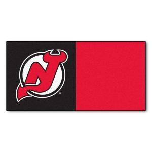 FANMATS New Jersey Devils 18 in. x 18 in. Carpet Tile (20 Tiles / Case) 10702