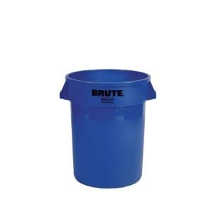 Rubbermaid Commercial Products BRUTE 32 gal. Blue Trash Container without Lid FG 2632 BLU