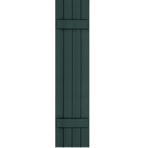 Winworks Wood Composite 15 in. x 67 in. Board and Batten Shutters Pair #638 Evergreen 71567638